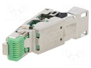 Plug; RJ45; PIN: 8; gold-plated; Layout: 8p8c; for cable; IDC