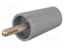 32A; grey; Plating: gold-plated; 42mm; Contacts: brass; adapter