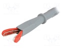 Clip-on probe; crocodile; 20A; black; Grip capac: max.18mm; 1000V