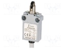 Limit switch; transversal plastic roller Ø12mm; NO + NC; 5A