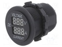 Voltmeter; Sup.volt: 5÷30VDC; I DC: 1÷15A; black