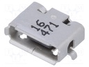 Socket; USB AB micro; on PCBs; SMT; PIN: 5; horizontal; inverse