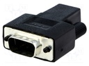 D-Sub; PIN: 9; plug; HDP-20; male; shielded,w/o contacts; for cable