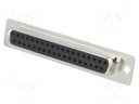 D-Sub; PIN: 37; female; soldering; for cable; gold-plated