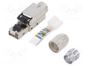Plug; RJ45; PIN: 8; Cat: 6a; shielded; Layout: 8p8c; for cable; male