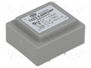 Transformer: encapsulated; 0.6VA; 230VAC; 6V; 0.1A; Mounting: PCB