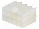 Socket; wire-board; male; Mini-Fit Jr; 4.2mm; PIN: 8; THT; 9A; tinned