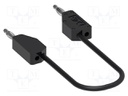 Test lead; 60VDC; 30VAC; 6A; banana plug 2mm,both sides; Len: 0.1m