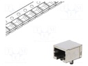 Socket; RJ45; PIN: 8; gold-plated; Layout: 8p8c; on PCBs; SMT