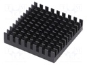 Heatsink: extruded; grilled; black; L: 40mm; W: 40mm; H: 9.5mm; 10°C/W