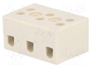 Terminal block; screw terminal; ways: 3; 2.5mm2; terminals: 6; 500V