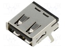 Socket; USB A; on PCBs; THT; PIN: 4; angled 90°; shielded; USB 2.0