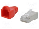 Plug; RJ45; PIN: 8; Cat: 5e; shielded,with protection; gold-plated