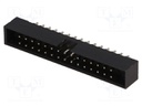 Socket; IDC; male; PIN: 30; straight; THT; gold flash; 2mm