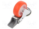 Transport wheel; Ø: 50mm; W: 18mm; H: 66mm; torsional with lock