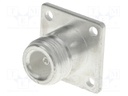 Socket; N; female; 50Ω; soldering; teflon; silver plated