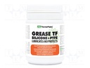 Grease; paste; Ingredients: PTFE,silicone; plastic container