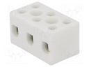 Terminal block; screw terminal; ways: 3; 10mm2; terminals: 6; 450V