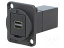 Coupler; both sides,Mini DisplayPort socket; FT; 19x24mm