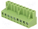Pluggable terminal block; 5.08mm; ways: 9; straight; plug; female