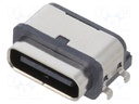 Socket; USB C; SMT