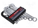 Wrenches set; combination spanner; Chrom-vanadium steel; 8pcs.