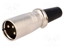Plug; XLR; male; PIN: 3; straight; for cable