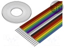 Wire: ribbon; 1.27mm; stranded; Cu; 6x26AWG; unshielded; PVC; 49V