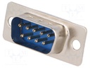 D-Sub; PIN: 9; socket; male; straight; THT; gold-plated