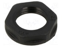 Nut; PG9; polyamide; black; Thread: PG