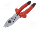 Pliers; insulated,side,cutting; without chamfer; 230mm; 1kVAC