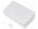Enclosure: desktop; X: 161mm; Y: 95mm; Z: 64mm; ABS; light grey