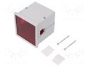 Enclosure: panel; X: 72mm; Y: 72mm; Z: 73mm; ABS; grey; screwed