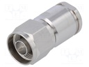 Plug; N; male; straight; 50Ω; CNT-400; clamp; for cable; Series: CNT