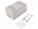 Enclosure: for power supplies; X: 65mm; Y: 132mm; Z: 78mm; ABS; grey