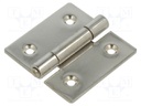 Hinge; Width: 60mm; stainless steel; H: 60mm