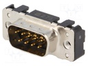 D-Sub; PIN: 9; socket; male; PCB snap-in; straight; THT; M3