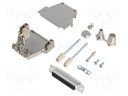 D-Sub; PIN: 25; plug; female; soldering; for cable; black