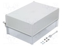 Enclosure: multipurpose; X: 278mm; Y: 378mm; Z: 180mm; with hinges
