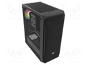 Case; black; Jack 3.5mm socket x2,USB A socket x3; SHOBO