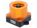 Signaller: lighting-sound; 10÷30VDC; Colour: amber; IP66; -20÷50°C