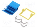 Heatsink: extruded; grilled; blue; L: 17mm; W: 17mm; H: 7.5mm