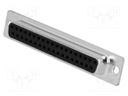 D-Sub; PIN: 37; plug; female; stamped and formed contacts