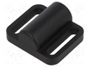 Locator; for spring latches; W: 38mm; Mat: zinc alloy; Øhole: 8mm