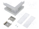 Connector 270°; silver; aluminium; Application: VARIO30-05