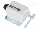 Counter: mechanical; mechanical indicator; strokes; 99999