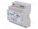 Power supply: switching; for DIN rail; 40W; 5VDC; 8A; 180÷264VAC