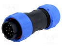Plug; male; SP21; PIN: 12; IP68; 7÷12mm; soldering; for cable; 400V