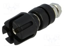 Socket; 4mm banana; 30A; 60VDC; 48mm; black; nickel plated; 30mΩ