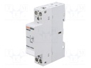 Contactor: 2-pole installation; 20A; 12VAC,12VDC; NO x2